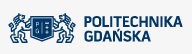 Logotyp Politechniki Gdańskiej. Z lewej strony dwa lwy trzymające tarczę z inicjałami PG oraz godłem miasta Gdańsk. Z prawej strony napis Politechnika Gdańska.