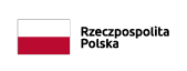 The Republic of Poland. Next to it, there is a flag composed of two horizontal stripes: white and red